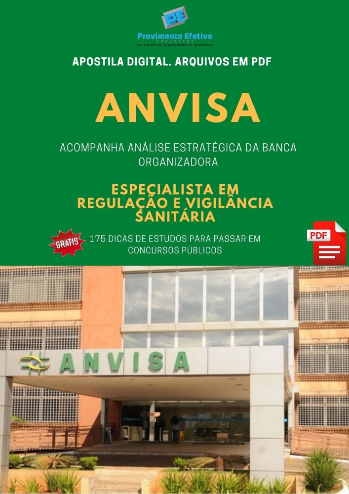 Provimento Efetivo Concursos - Apostila Concurso ANVISA Técnico de ...
