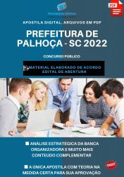 Apostila Prefeitura Palhoça SC 2022 Psicólogo